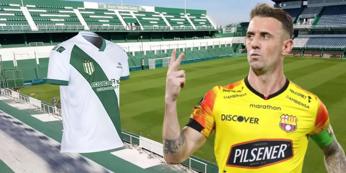 Barcelona SC ya es pasado, así apareció Damián Díaz con la camiseta de Banfield