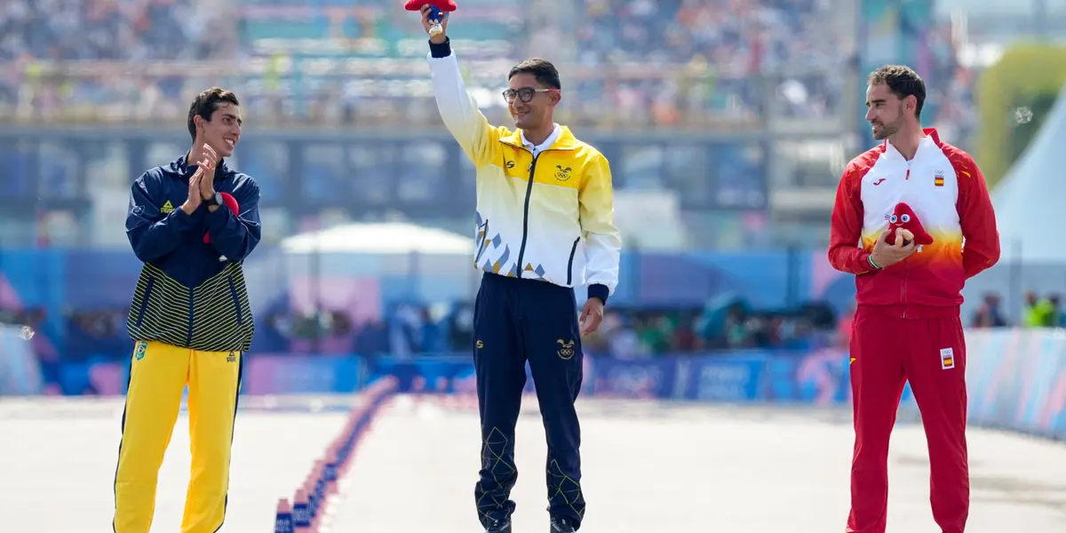 (VIDEO) Juegos Olímpicos 2024: Daniel Pintado ganó medalla de Oro para Ecuador en marcha, celebró como Cristiano Ronaldo