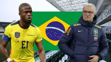 Enner Valencia y Dorival Júnior (Foto tomada de: D10/El Universo/Selección Brasil/Wikipedia)