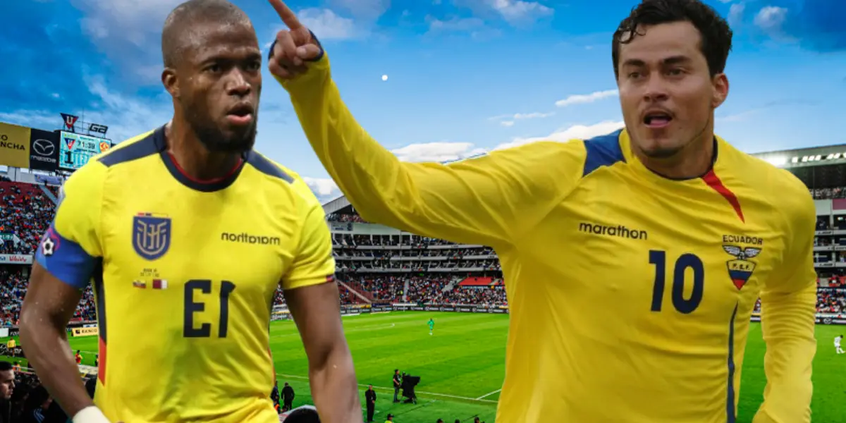 Enner Valencia y Jaime Iván Kaviedes (Foto tomada de: Liga de Quito/El Universo)