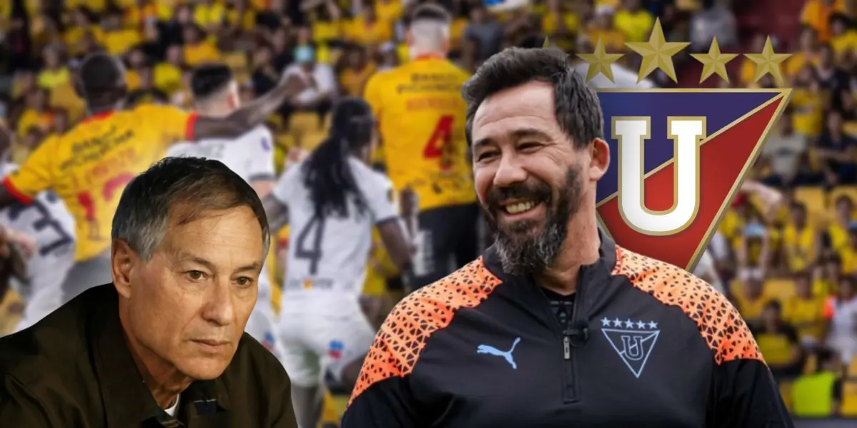 Entrenadores de Barcelona SC, Ariel Holan, y Pablo Sánchez de LDU (Fuente: HSB Noticias / El Telégrafo / ESPN)