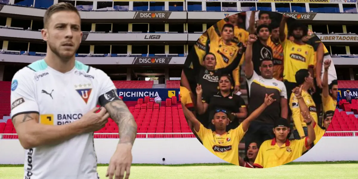 Así quieren llamarlo clásico, la burla de los hinchas de Barcelona SC contra Liga de Quito