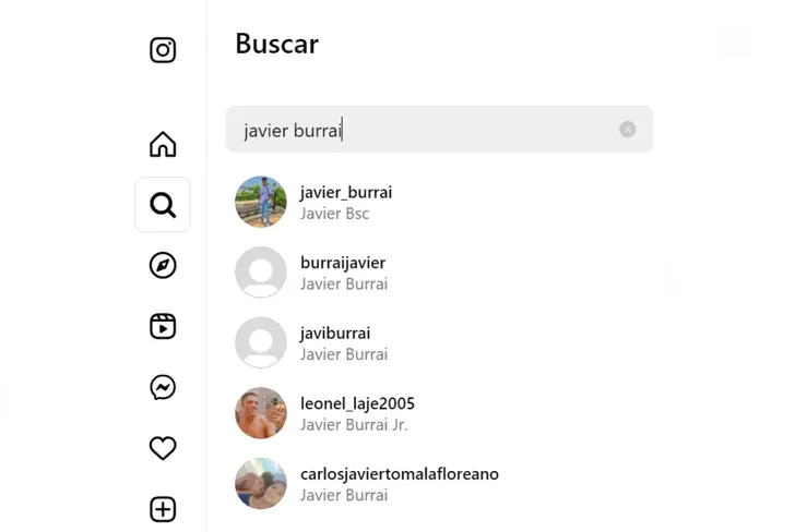 Javier Burrai ya no se encuentra en Instagram