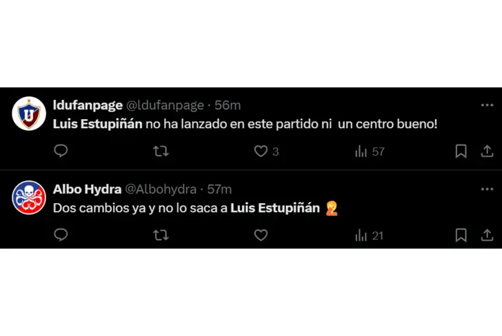 Comentarios de los hinchas de LDU sobre Luis Estupiñán