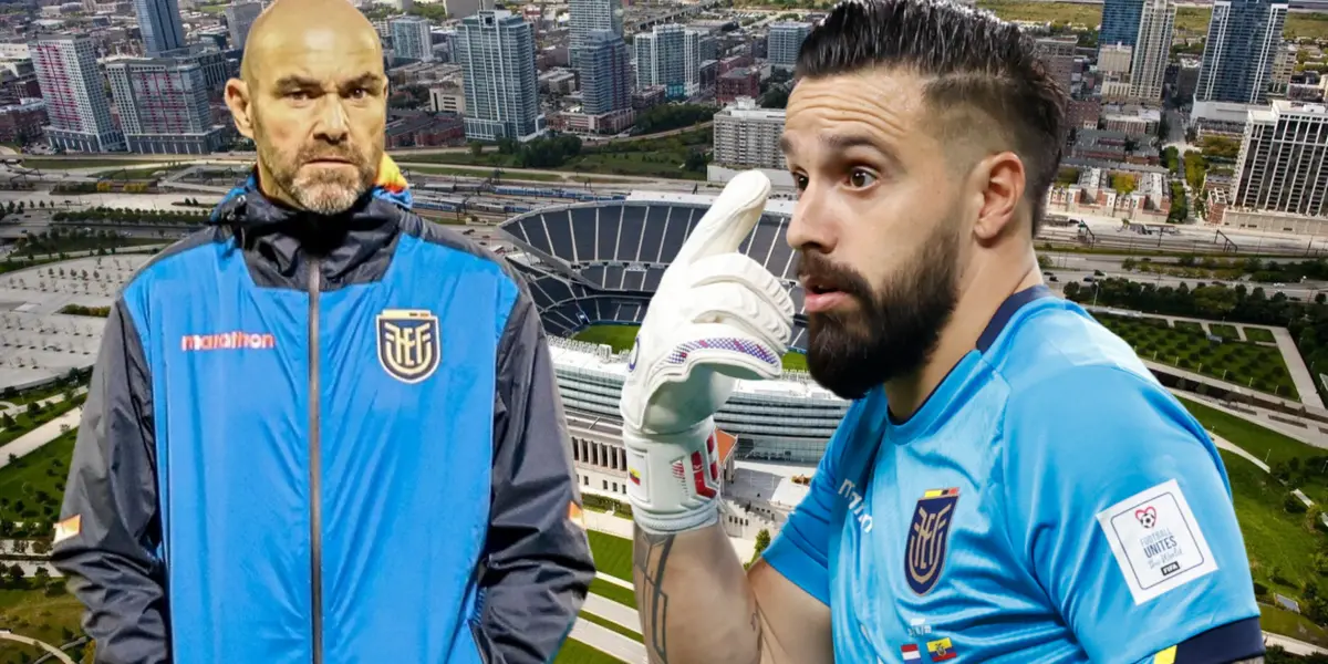 Félix Sánchez y Hernán Galíndez en Soldier Field (Foto tomada de: Barret/EFE/La Tri)