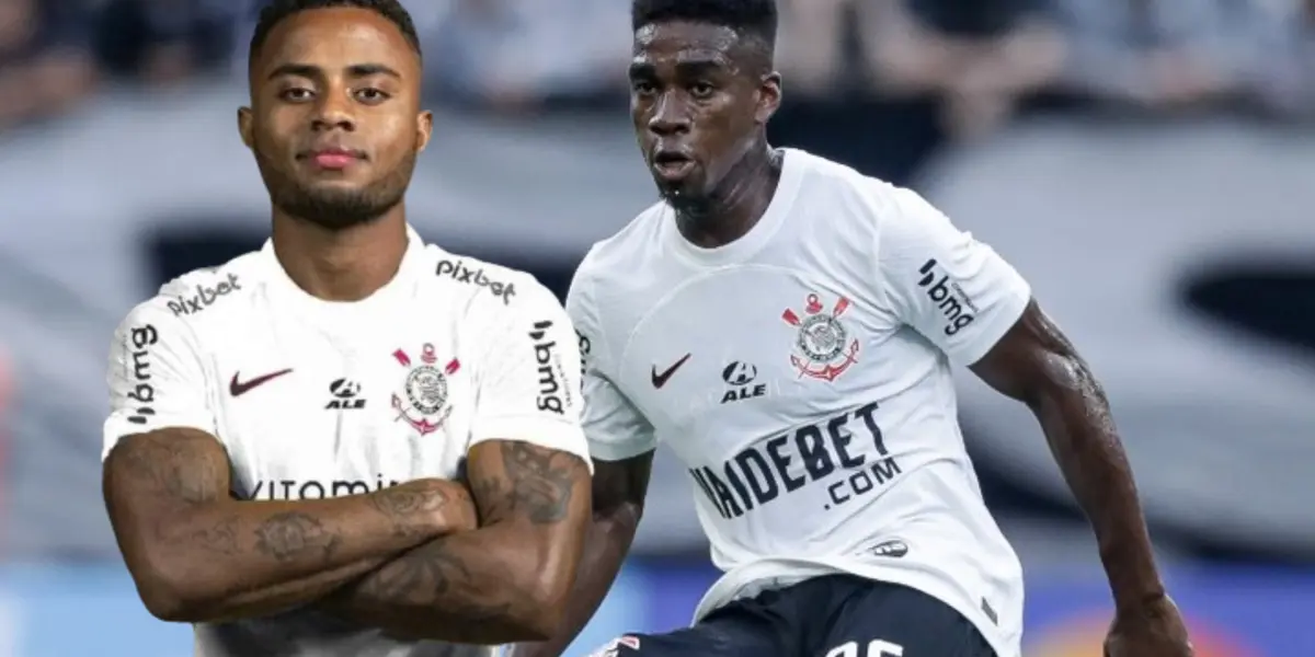 Félix Torres y Diego Palacios con los colores del Corinthians. 