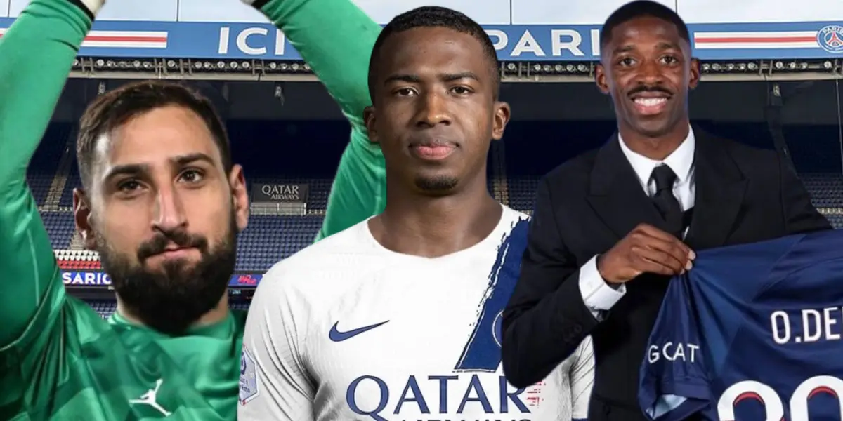 Gianluigi Donnarumma, Ousmane Dembélé y Willian Pacho (Foto tomada de: PSG Inside/CS París/Gianluigi Donnarumma/Ousmane Dembélé)