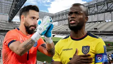 Hernán Galíndez y Enner Valencia (Foto tomada de: El Universo/Elite/API)