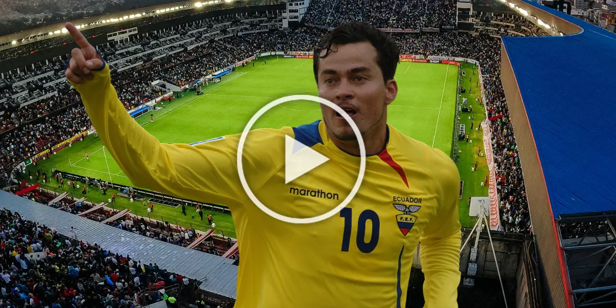 Jaime Iván Kaviedes celebrando con la camiseta de Ecuador. Foto tomada de: El Universo