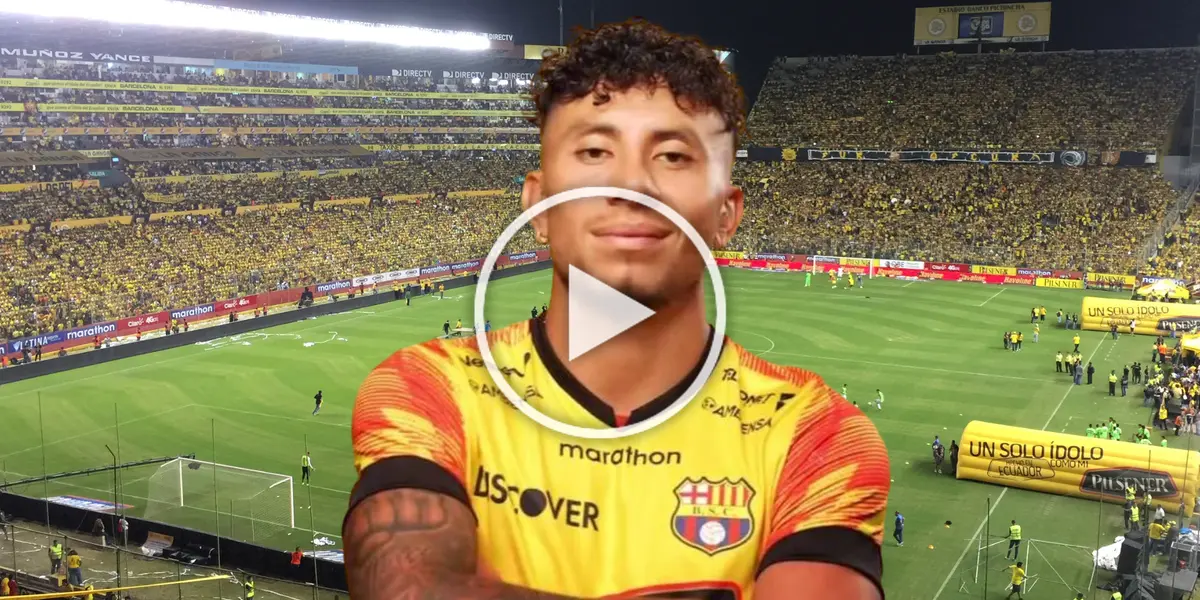 Joao Rojas posando, estadio Monumental. Foto tomada de: Barcelona SC