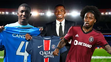 Joel Ordóñez, Willian Pacho y Ángelo Preciado (Foto tomada de: Panorama/PSG/Sparta Praga/Clube Brugge)