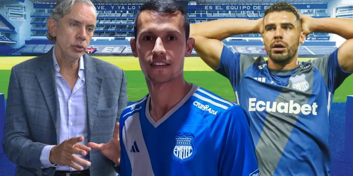 José Pileggi, Andrés Ricaurte y Alexander González (Foto tomada de: Emelec/API/Extra)