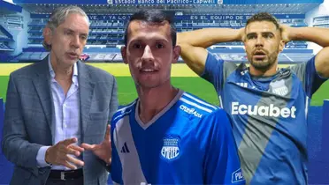 José Pileggi, Andrés Ricaurte y Alexander González (Foto tomada de: Emelec/API/Extra)