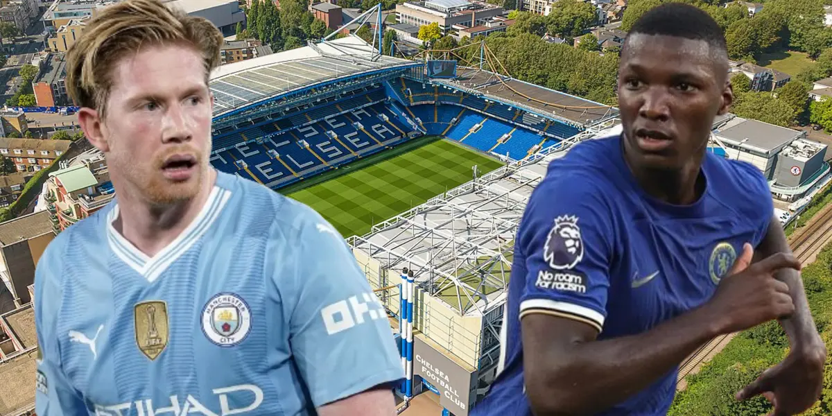 Kevin De Bruyne y Moisés Caicedo (Foto tomada de: Wikipedia/Chelsea/beIN Sports)