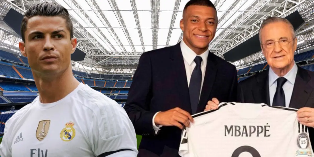 Kylian Mbappé y Cristiano Ronaldo (Foto tomada de: Real Madrid/beIN Sports)