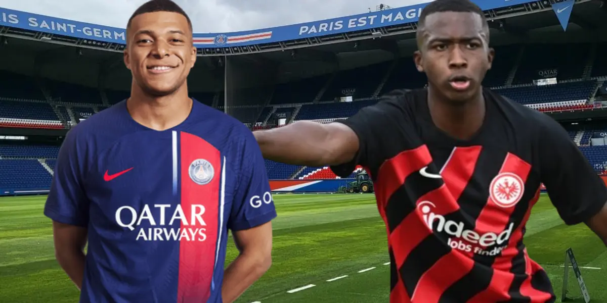 Kylian Mbappé y Willian Pacho (Foto tomada de: Sport/Eintracht Frankfurt/PSG)