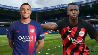 Kylian Mbappé y Willian Pacho (Foto tomada de: Sport/Eintracht Frankfurt/PSG)