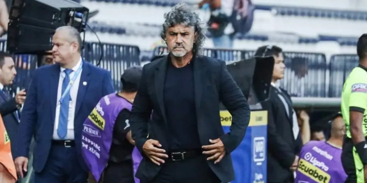 Leonel Álvarez, entrenador de Emelec / Foto: API