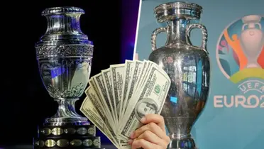 Los trofeos de La Copa América y La Eurocopa (Fuente: Urgente24)