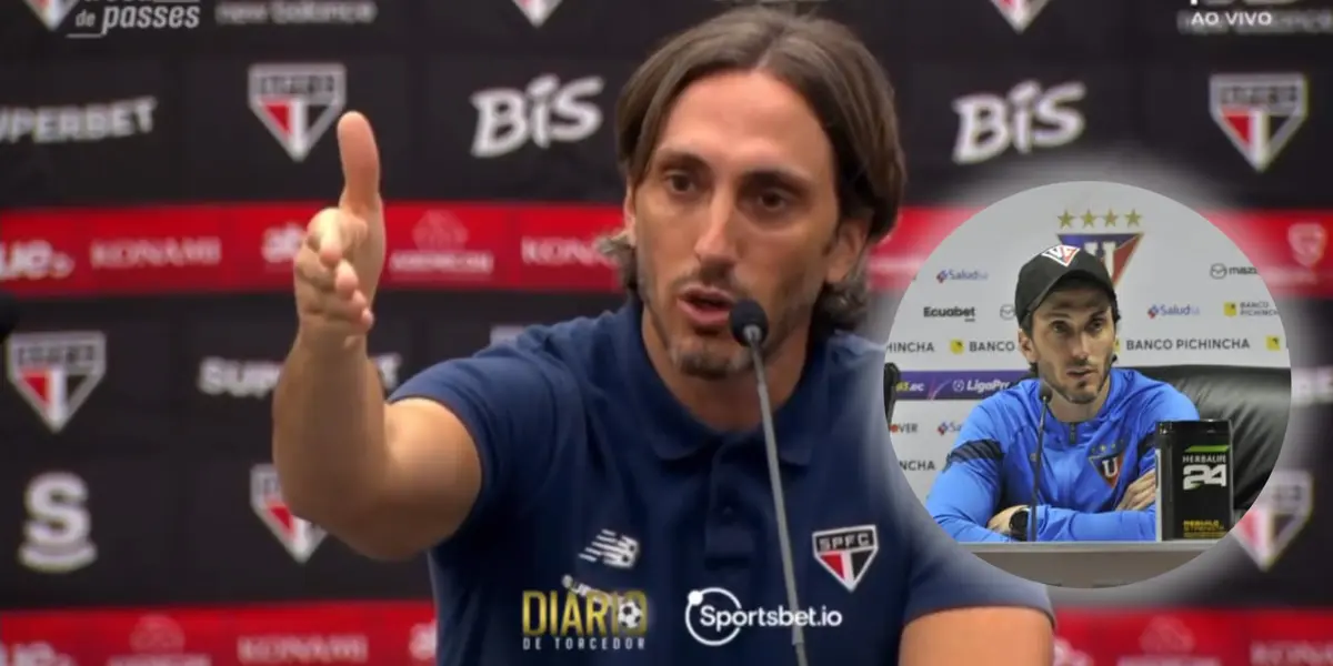 Luis Zubeldía en conferencia de prensa de Sao Paulo (Fuente: StudioFútbol)