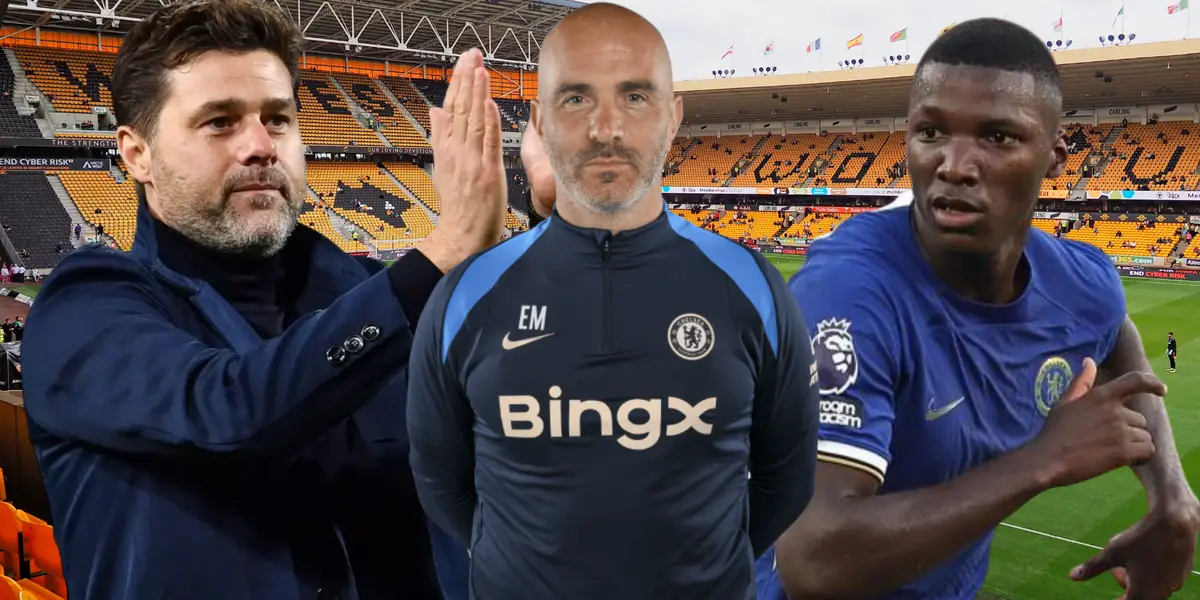 Mauricio Pochettino, Enzo Maresca y Moisés Caicedo (Foto tomada de: Wikipedia/Chelsea/Goal)