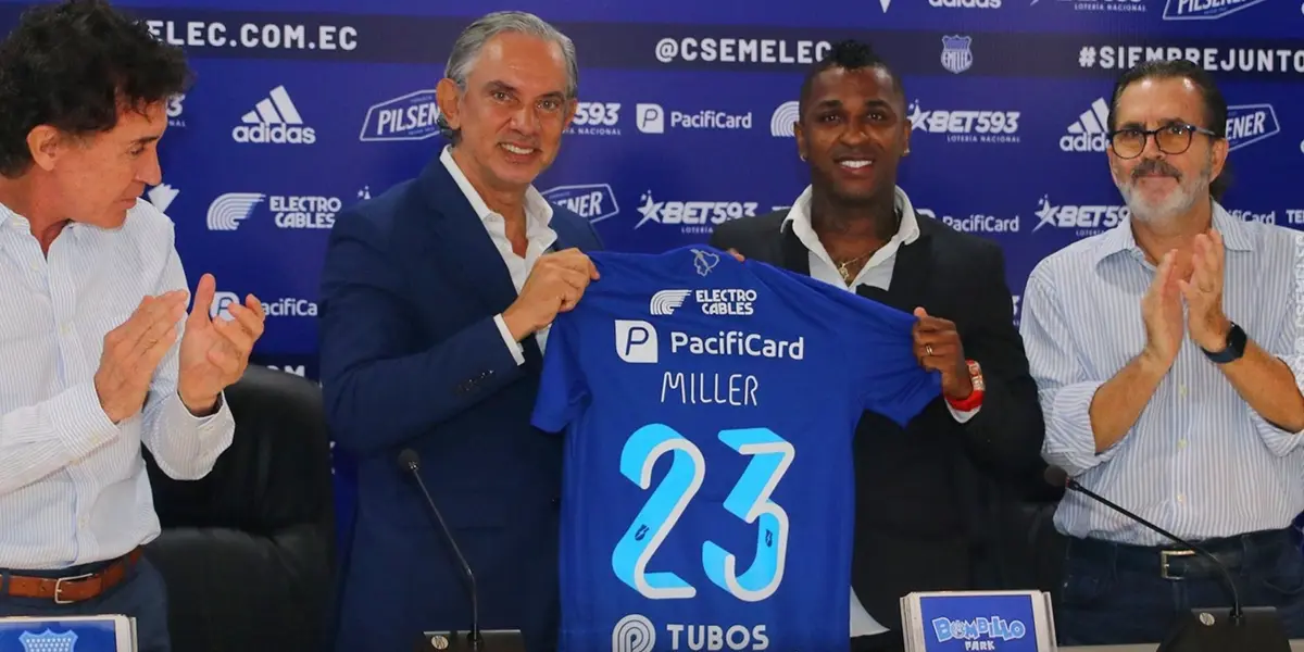 Miller Bolaños llegó pisando fuerte a Emelec, mira lo que dijo en su presentación