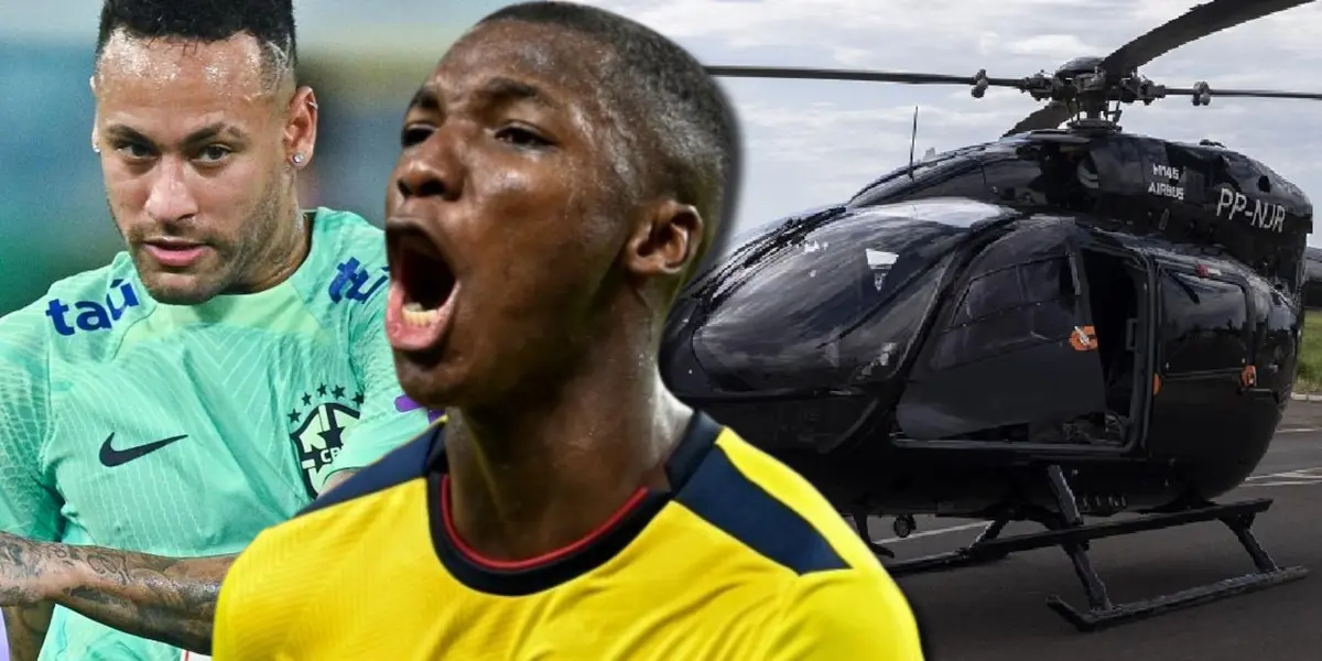 Mientras Neymar llegaba en helicóptero a Brasil, el carro de 24 mil dólares en el que arribó Moisés Caicedo a la Tri