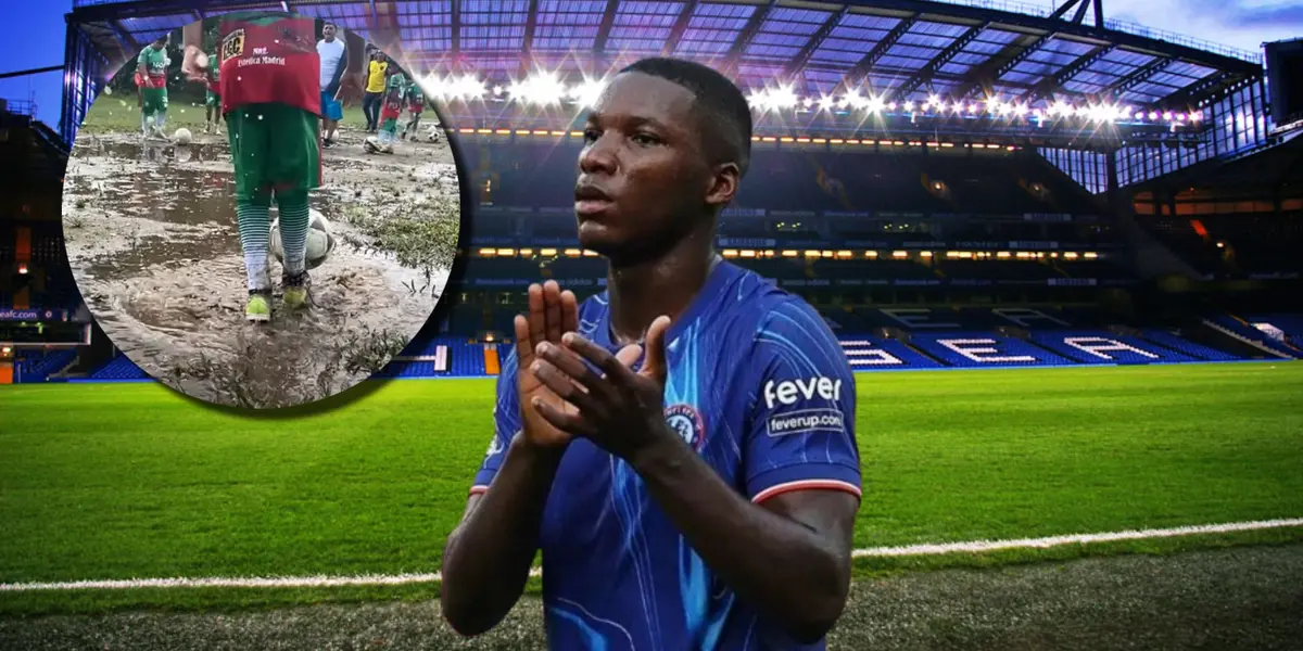 (VIDEO) Hoy juega en la alfombra de Stamford Bridge, pero así era la cancha donde entrenó Moisés Caicedo de niño