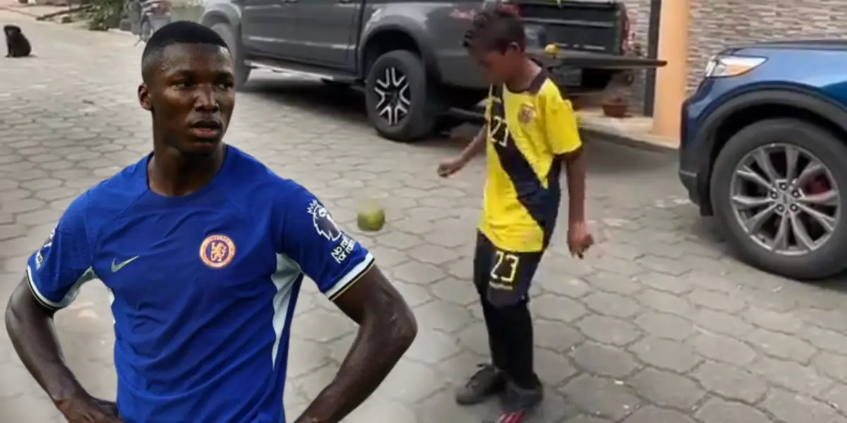 (VIDEO) No solo le dio la camiseta, la sorpresa que le dio Moisés Caicedo al 'Niño de las Naranjas'