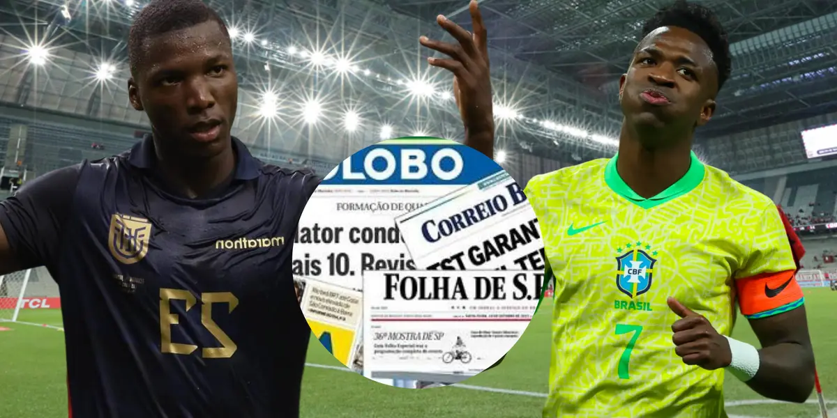 Moisés Caicedo y Vinícius Júnior (Foto tomada de: Late/La Tri/Hola)