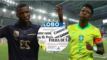 Moisés Caicedo y Vinícius Júnior (Foto tomada de: Late/La Tri/Hola)