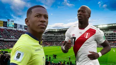 Pervis Estupiñán y Luis Advíncula (Foto tomada de: Liga de Quito/La Tri/Selección Perú)