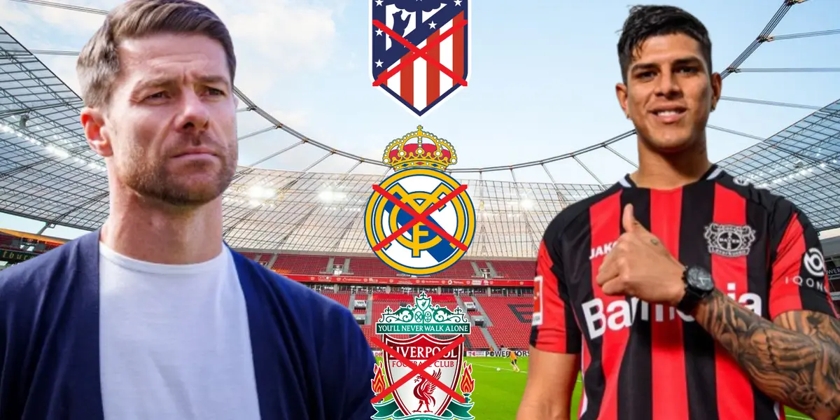 Piero Hincapié y Xabi Alonso (Foto tomada de: Wikipedia/Piero Hincapié/Marca)