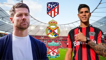 Piero Hincapié y Xabi Alonso (Foto tomada de: Wikipedia/Piero Hincapié/Marca)