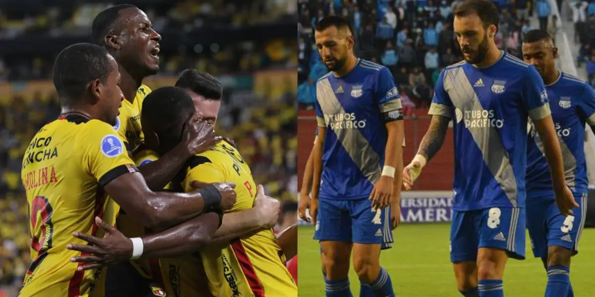 Un jugador de Barcelona SC cantó a todo pulmón una dedicatoria a Emelec, burlándose, tras ganar la Primera Etapa