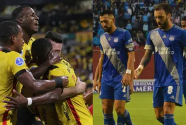 Un jugador de Barcelona SC cantó a todo pulmón una dedicatoria a Emelec, burlándose, tras ganar la Primera Etapa