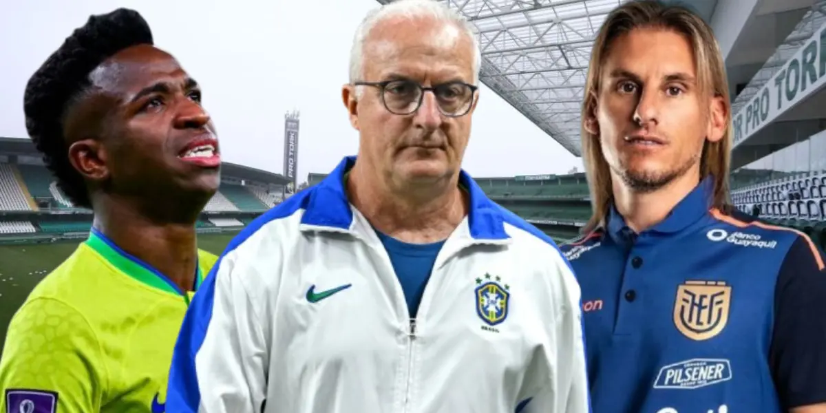 Vinícius Júnior, Dorival Júnior y Sebastián Beccacece (Foto tomada de: D10/El Colombiano/beIN/La Tri)