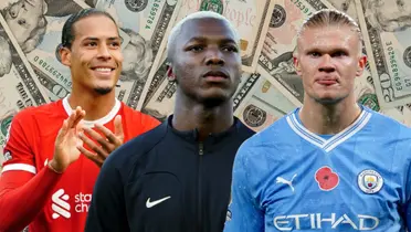 Virgil Van Dijk, Moisés Caicedo y Erling Haaland (Foto tomada de: Forbes/Moisés Caicedo/Fichajes/The Independent)