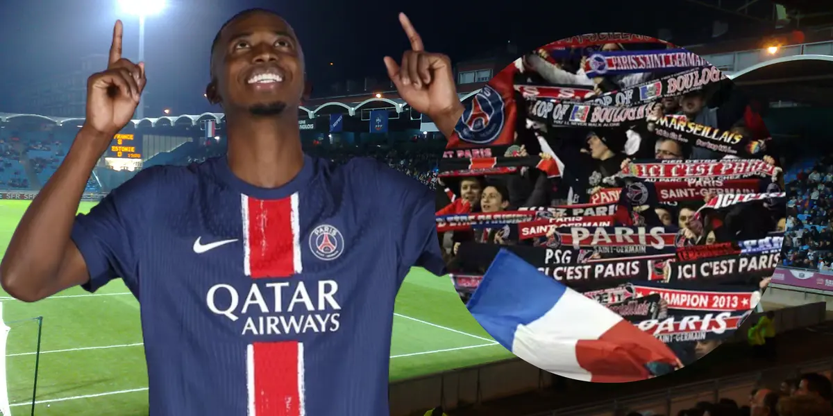 Willian Pacho e hinchas del PSG (Foto tomada de: Wikipedia/PSG)